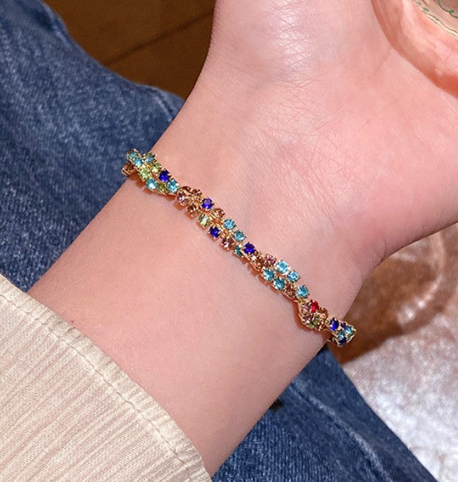 MULTICOLOR CRYSTAL KOREAN BRACELET