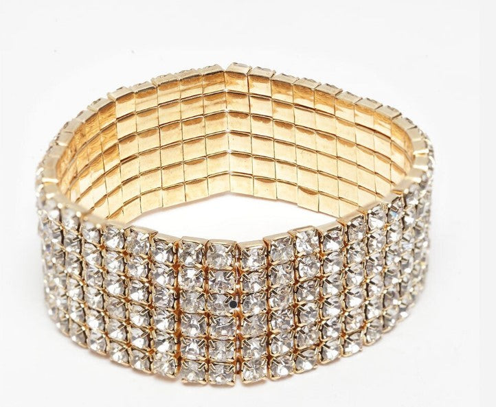 6 Layer Diamond Stretchable Bracelet
