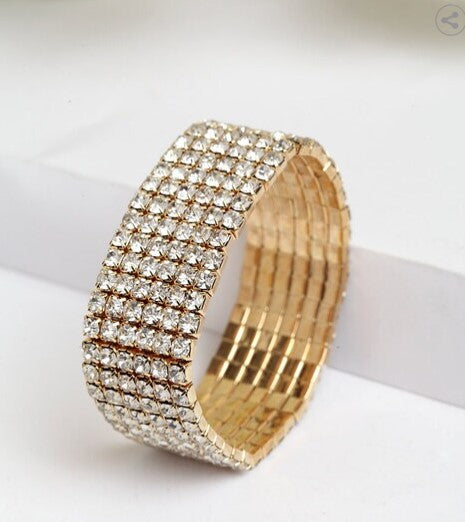 6 Layer Diamond Stretchable Bracelet