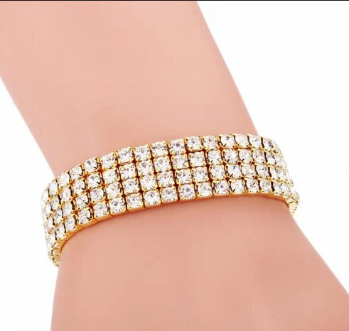 6 Layer Diamond Stretchable Bracelet