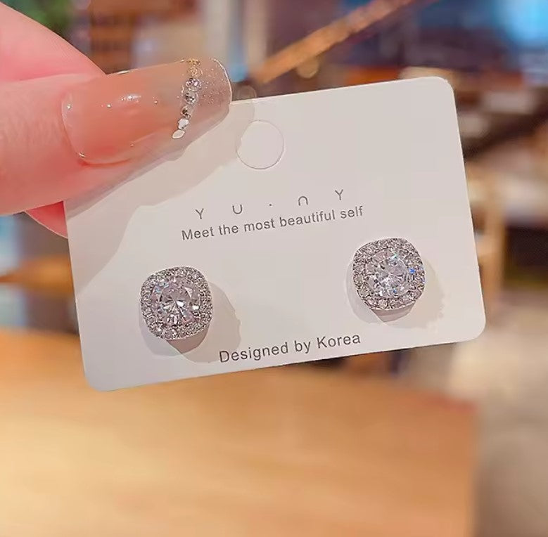 Small Crystal Zircon Stud Earring