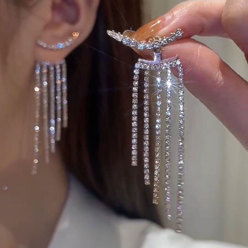 Long Chain Tassel / Drop Earring