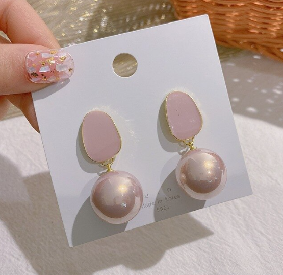 Pearl Ball Drop Earring
