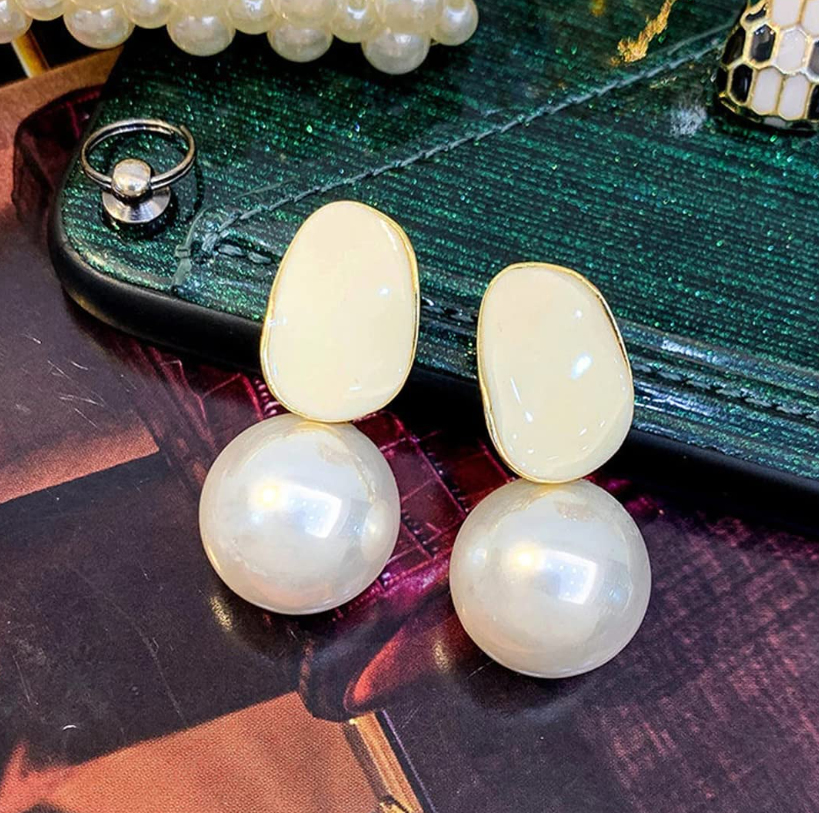 Pearl Ball Drop Earring