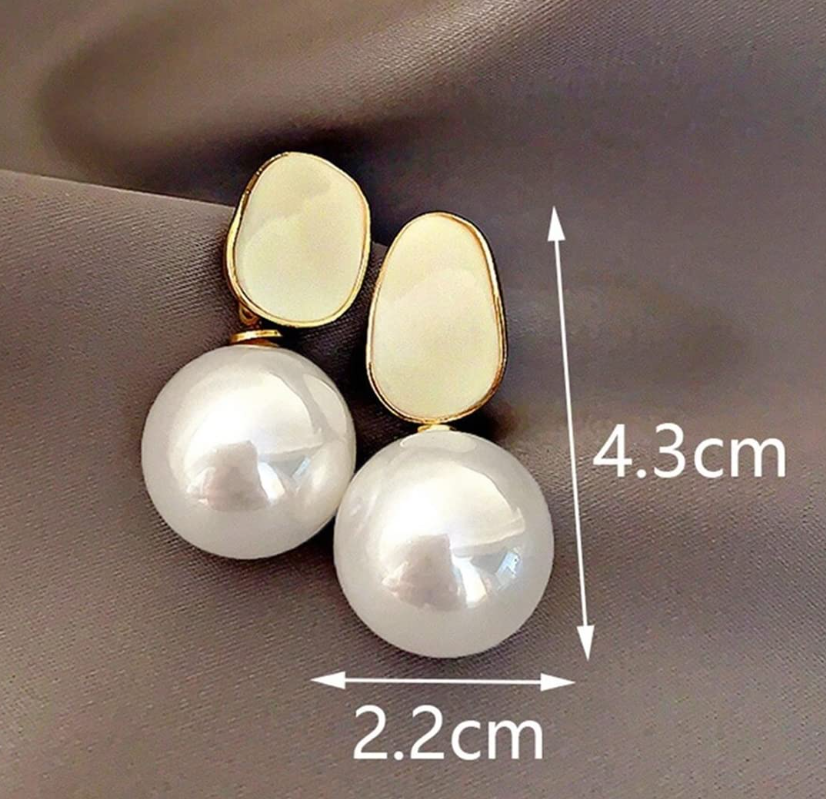 Pearl Ball Drop Earring