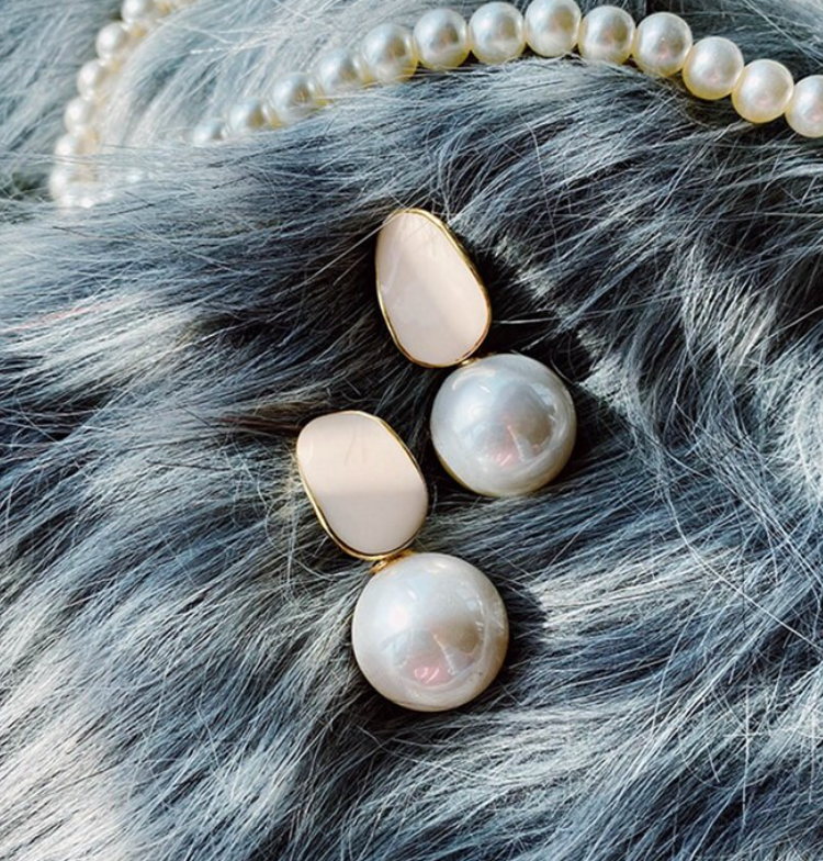Pearl Ball Drop Earring