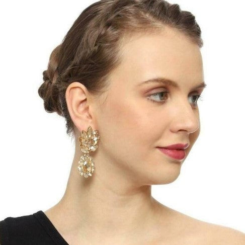 Glass Stone Drop Earring