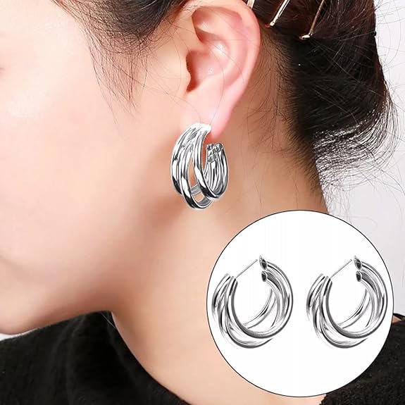 Triple Hoop Earring