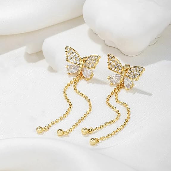Butterfly Tassel / Drop Earring