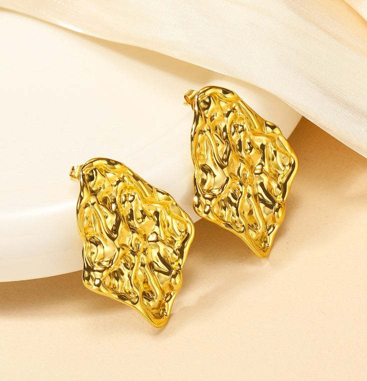 GOLD ANTI TARNISH STUD KOREAN EARRINGS