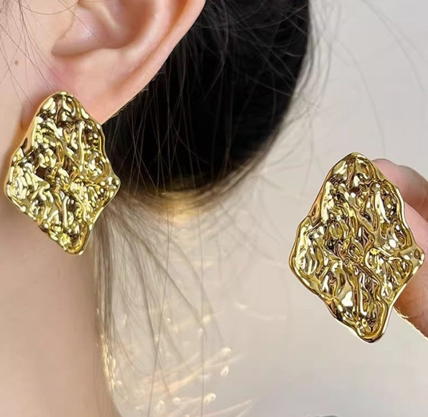 GOLD ANTI TARNISH STUD KOREAN EARRINGS