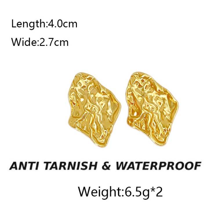 GOLD ANTI TARNISH STUD KOREAN EARRINGS