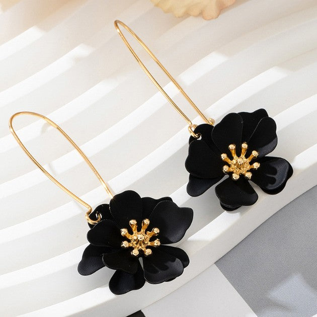 FLOWER DROP KOREAN EARRING