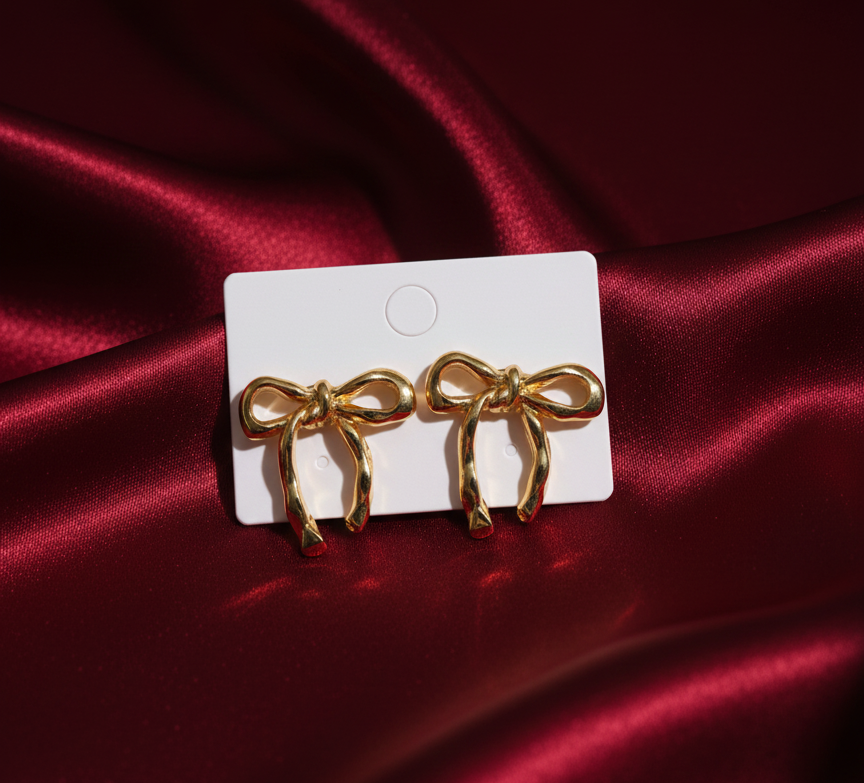 BOW ANTI TARNISH STUD KOREAN EARRINGS