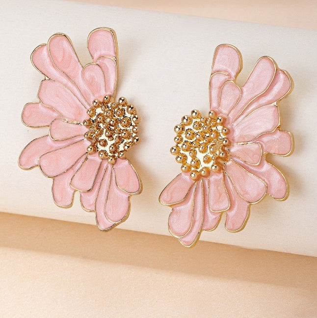 DAISY FLOWER STUDS KOREAN EARRINGS