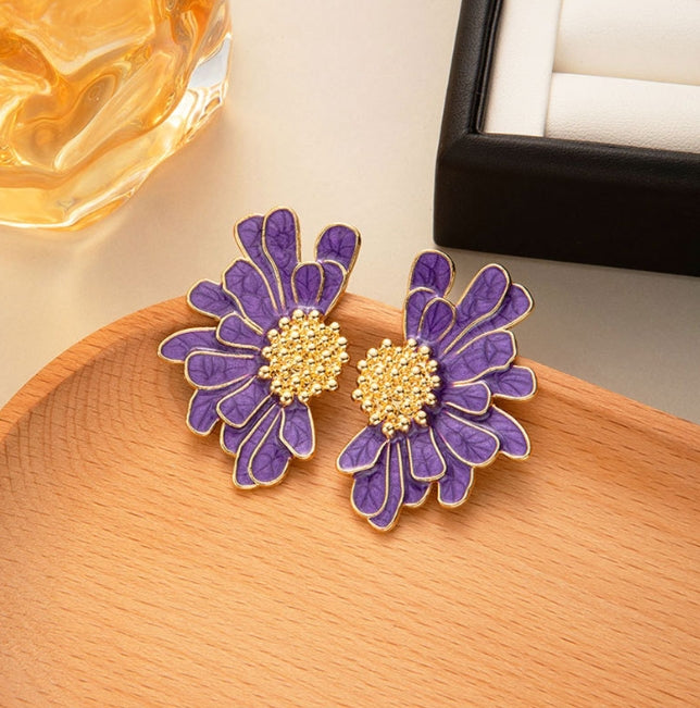 DAISY FLOWER STUDS KOREAN EARRINGS