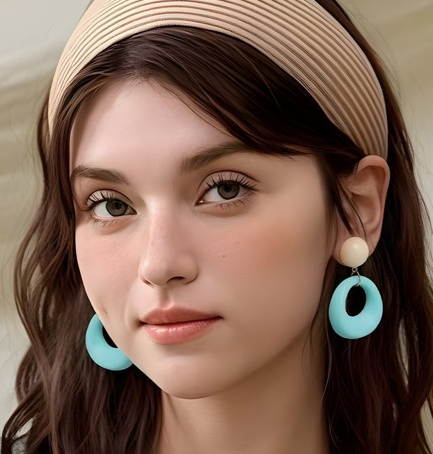RESIN DROP KOREAN EARRINGS