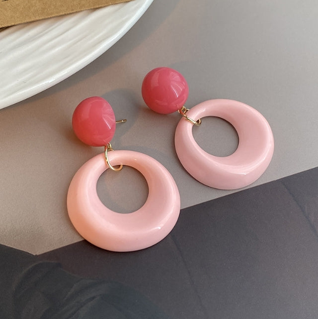 RESIN DROP KOREAN EARRINGS