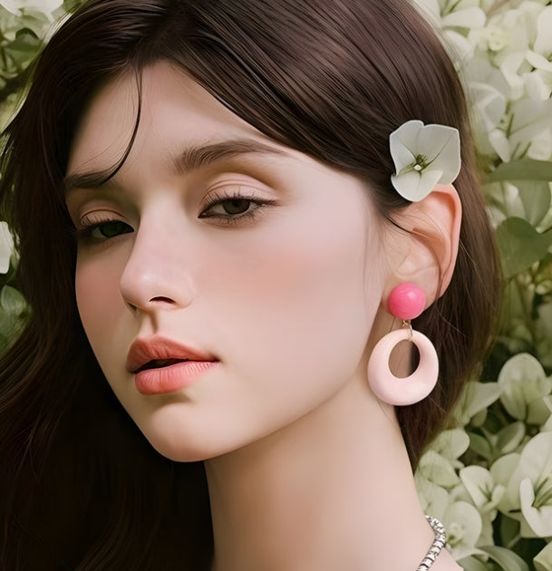 RESIN DROP KOREAN EARRINGS