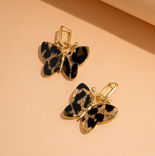 BUTTERFLY KOREAN DROP EARRINGS