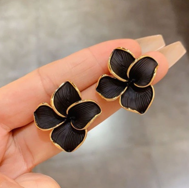 FLOWER KOREAN STUDS EARRINGS