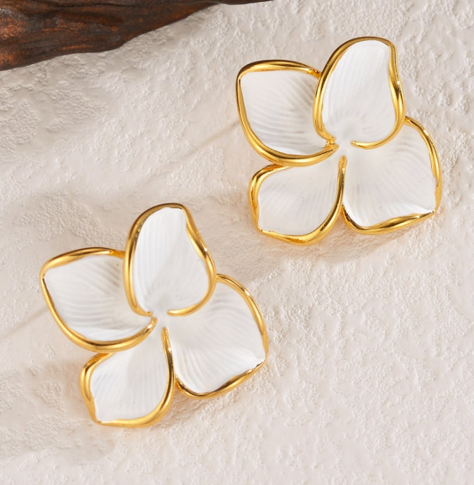 FLOWER KOREAN STUDS EARRINGS