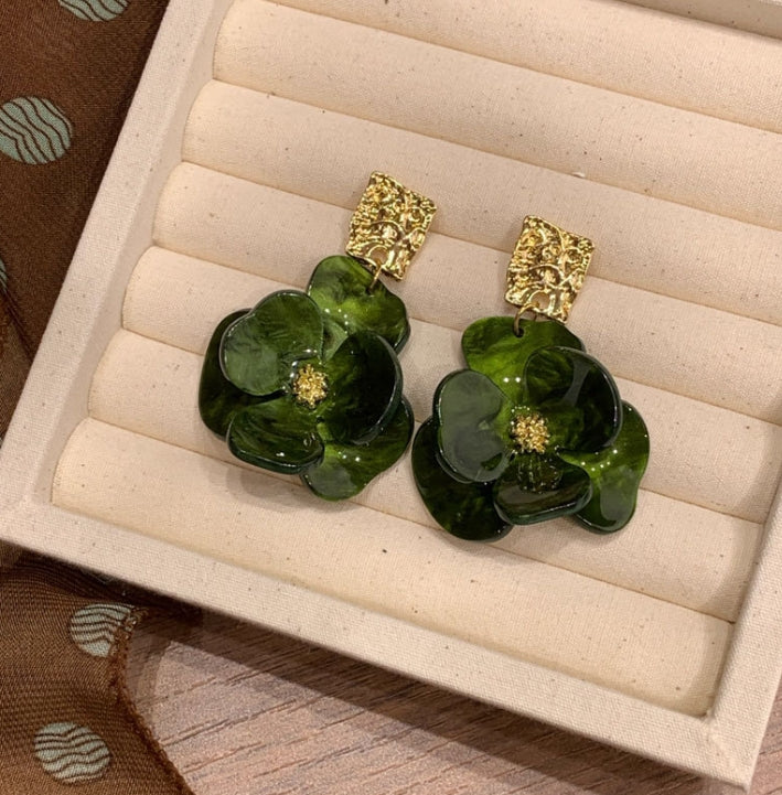 FLOWER DROP EARRINGS