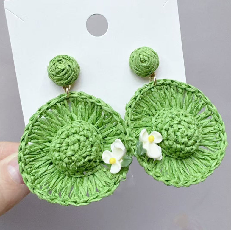 BIG FLOWER DROP EARRINGS