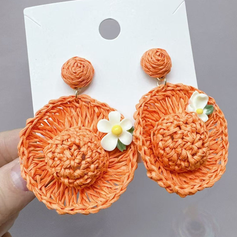 BIG FLOWER DROP EARRINGS