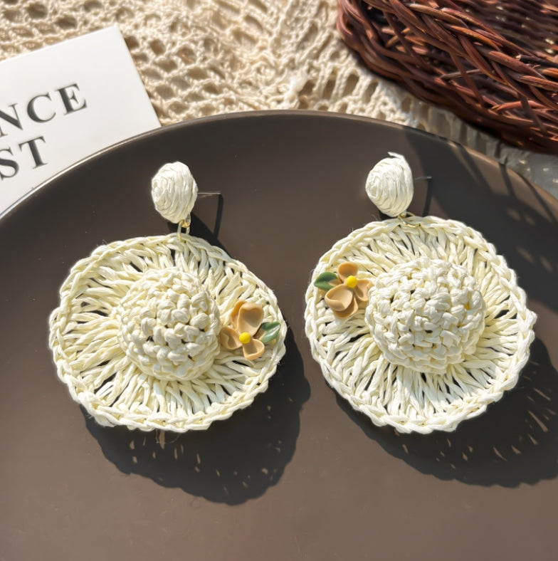 BIG FLOWER DROP EARRINGS