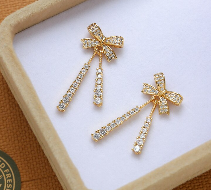Bow Tie Drop Earring