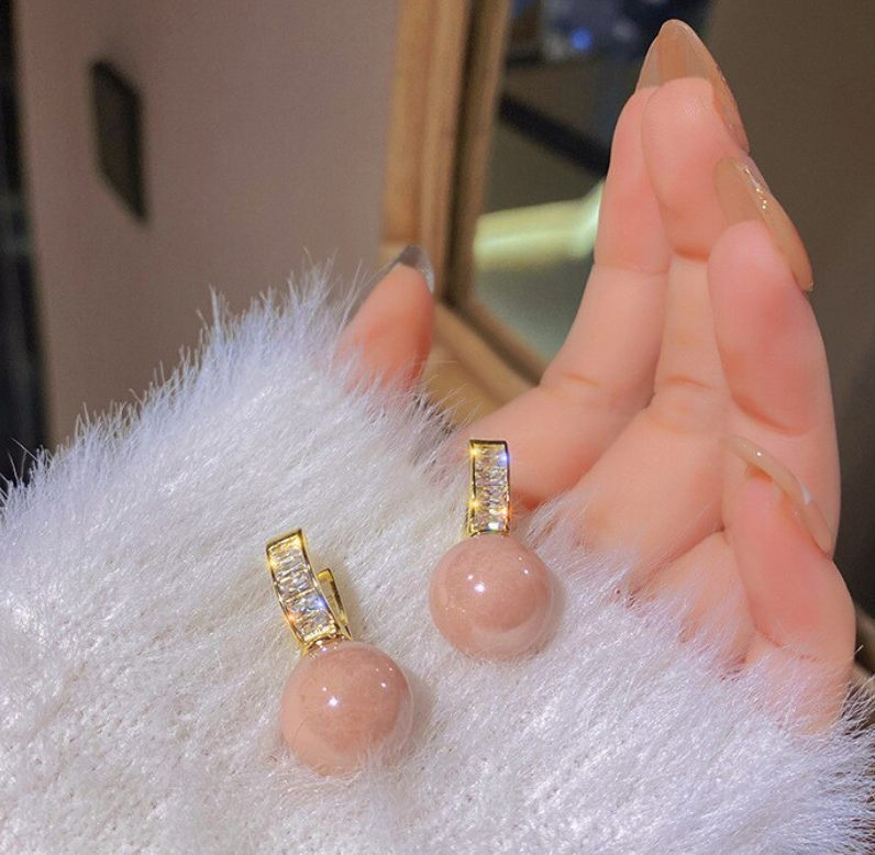 Pearl Ball Drop Earring