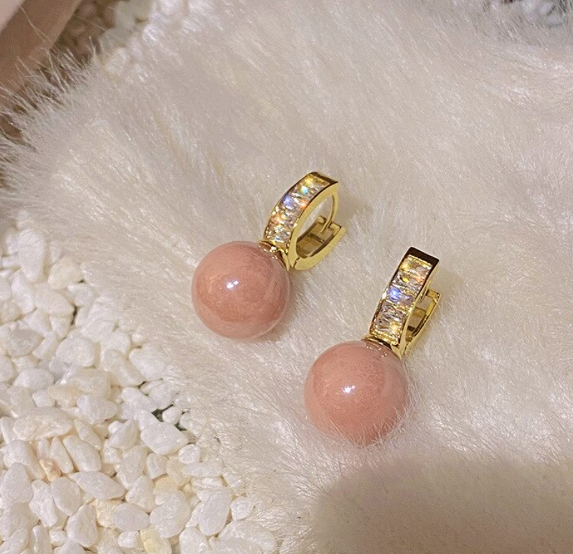 Pearl Ball Drop Earring