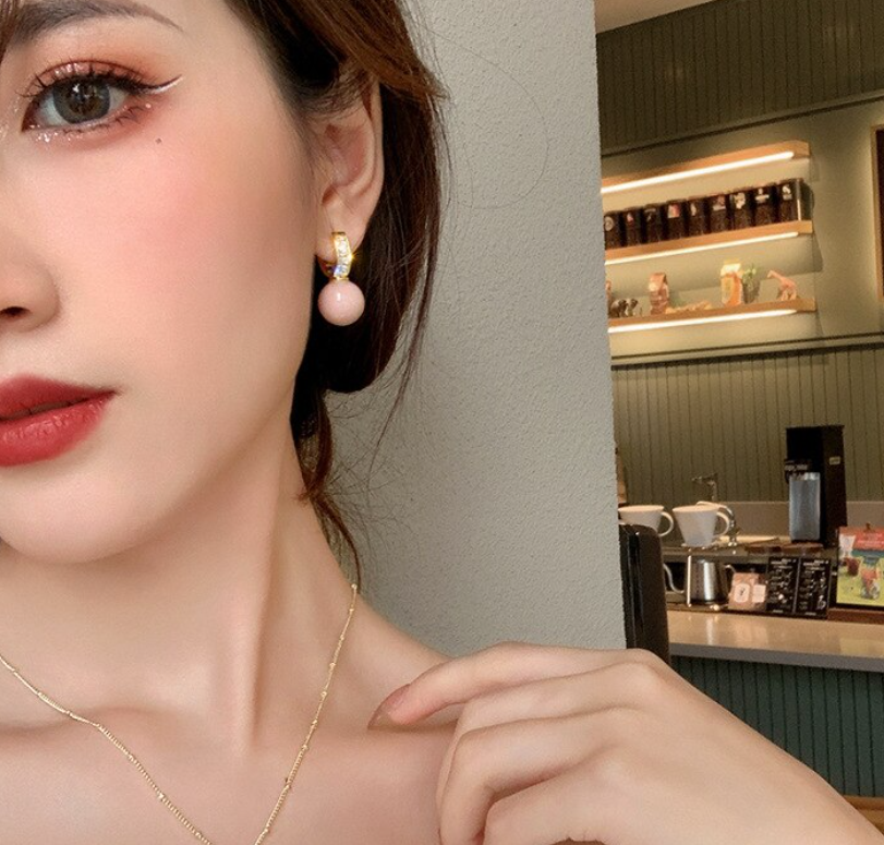 Pearl Ball Drop Earring