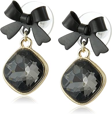 Bow Tie Crystal Drop Earring