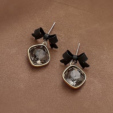 Bow Tie Crystal Drop Earring