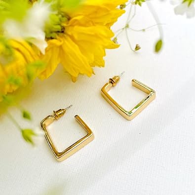 Geometric Hoop Earring