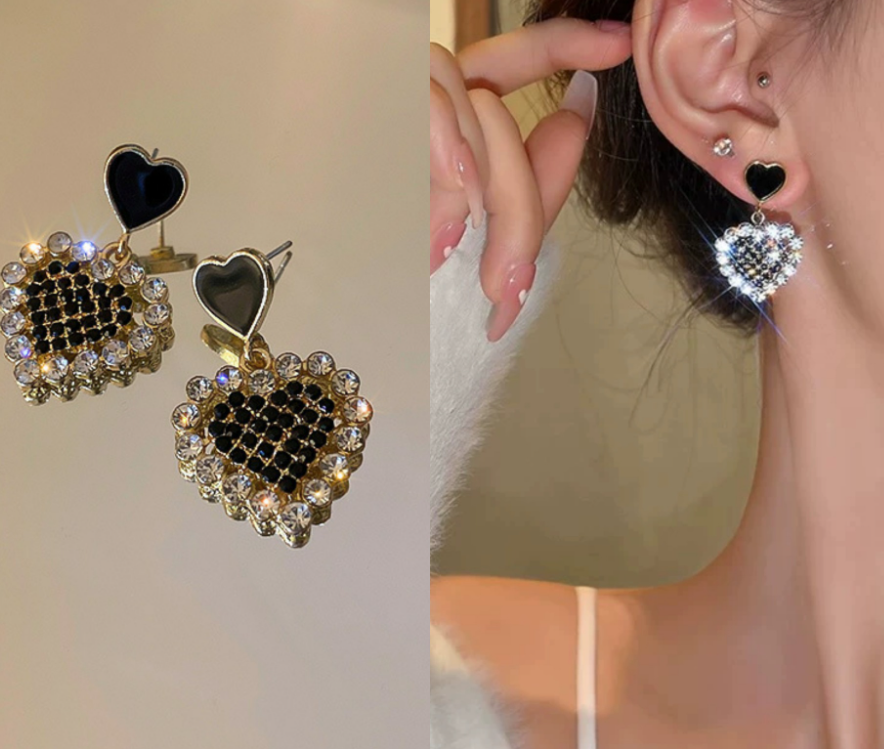 Heart Drop Earring