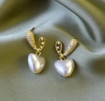 Heart Drop stud Earring