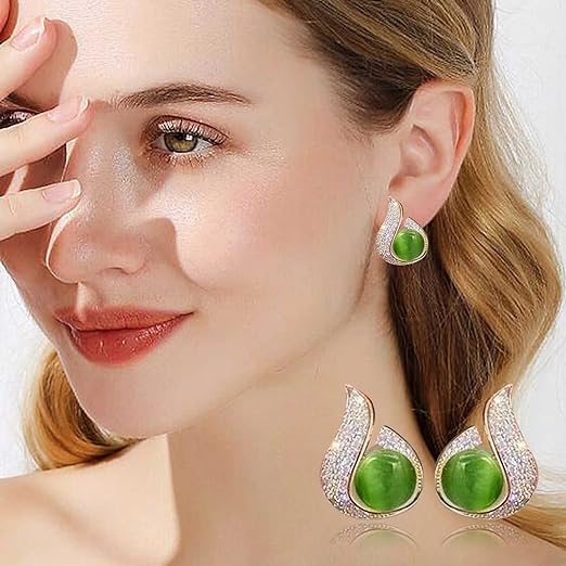 Pearl Zircon Stud Earring