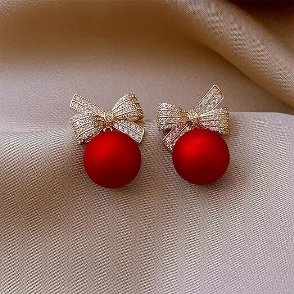 Bow Tie Pearl Drop Earring