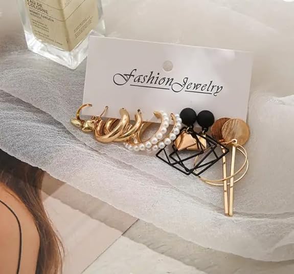 5 Pair Earrings Combo Set