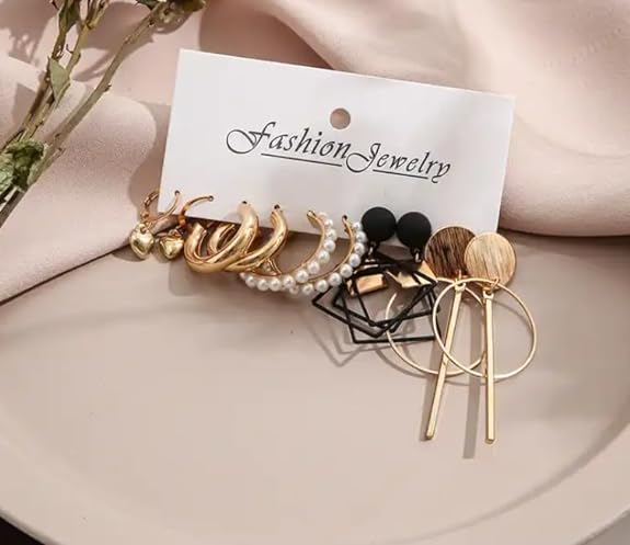 5 Pair Earrings Combo Set