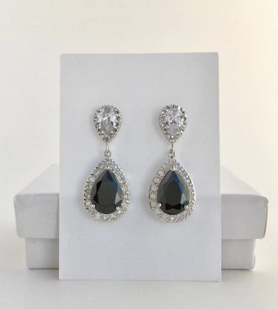 Small AD Stone Crystal Drop Earring