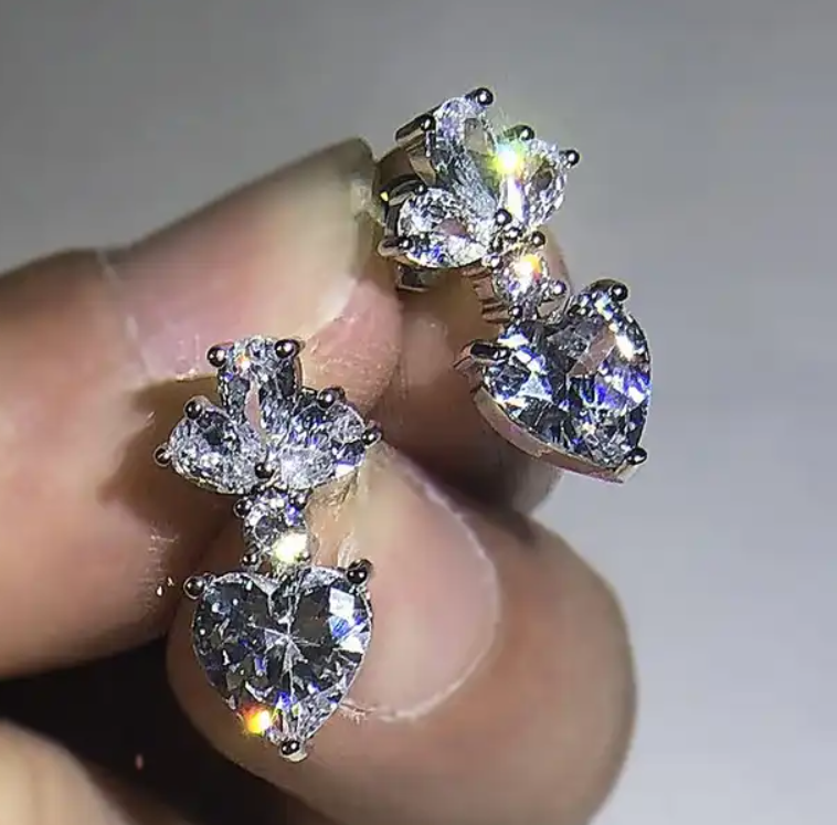 Small Heart Stud / Drop Earring