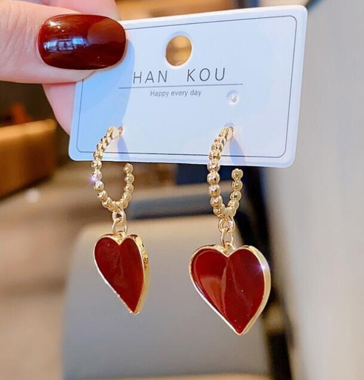 Heart Drop Earring