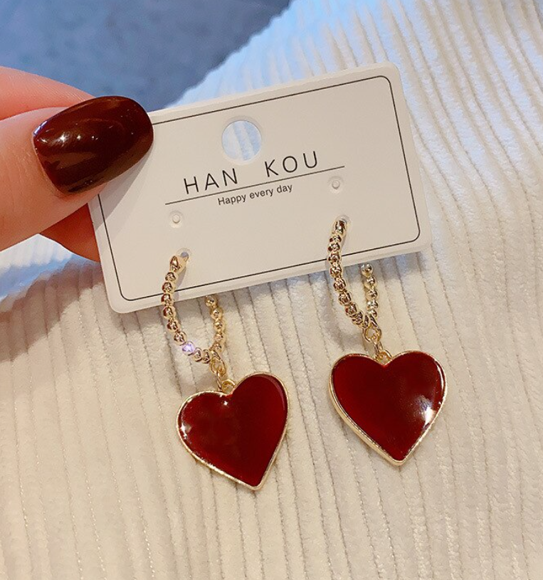 Heart Drop Earring