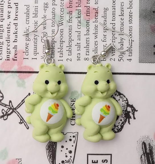 Teddy Bear Drop Earring
