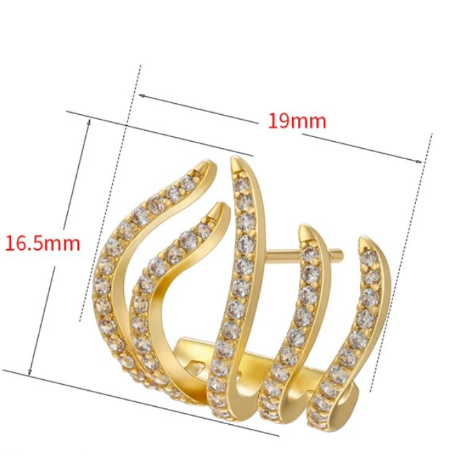 5 Claw Huggie Earring