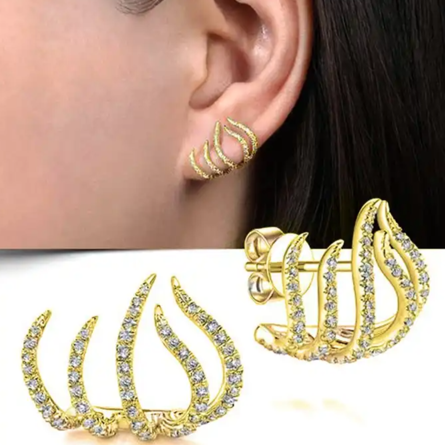 5 Claw Huggie Earring